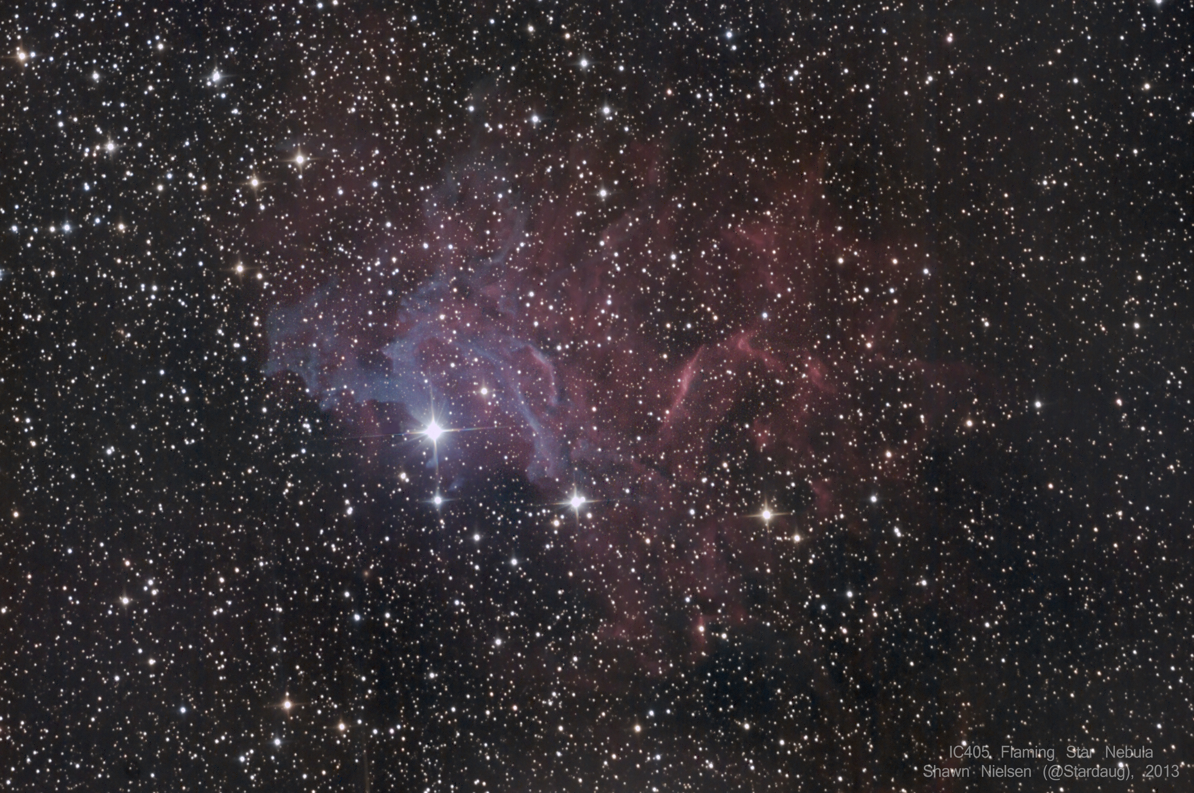 IC405 Flaming Star Nebula in HOO - Experienced Deep Sky 