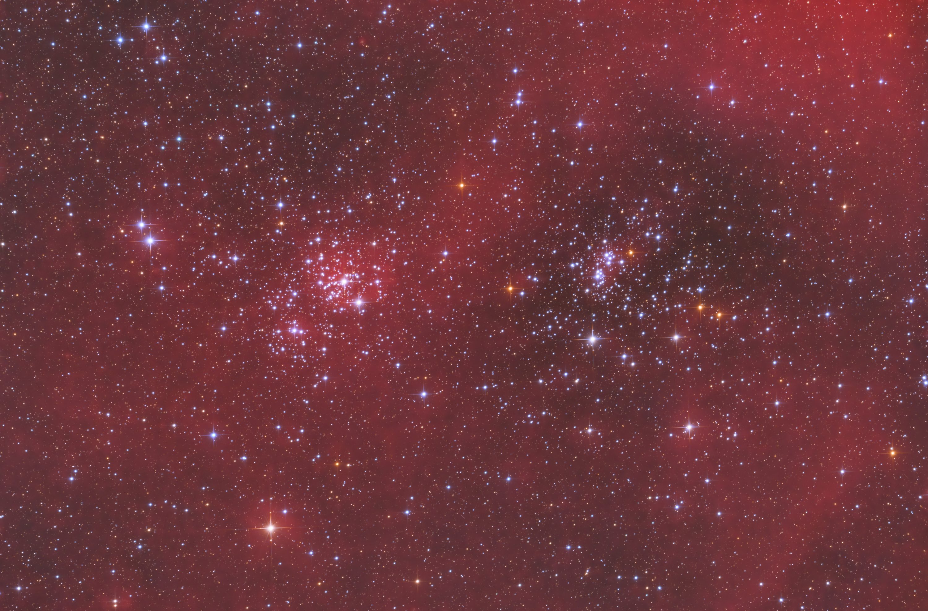 The Double Cluster Of Perseus Visibledark